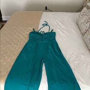 Athleta Teal Strappy Jumpsuit